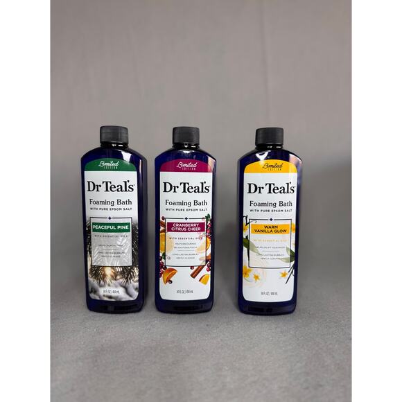 Dr Teal's Limited Edition Foaming Bath with Pure Epsom Salt 14FL OZ / Pack of 3 - Picture 1 of 5